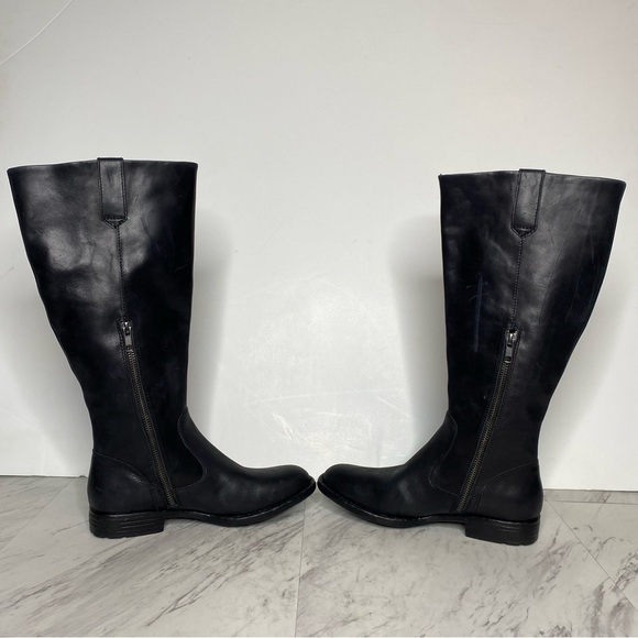 Born Shaunie Black Leather Riding Boot 6M - Picture 5 of 14